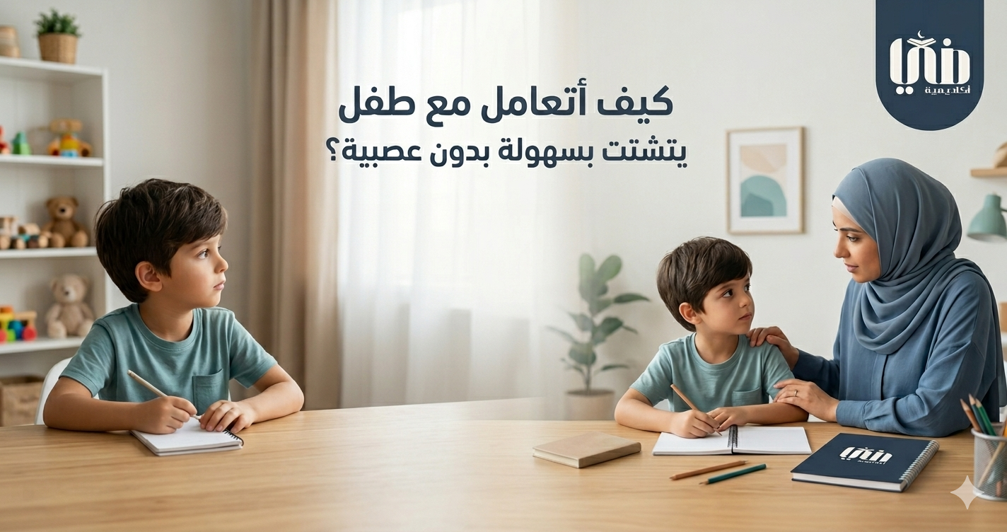 كيف أتعامل مع طفل يتشتت بسهولة بدون عصبية؟